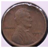 1909 VDB LINCOLN CENT XF