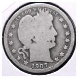 1907 BARBER QUARTER G