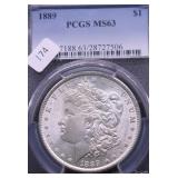 1889 PCGS MS63 MORGAN DOLLAR