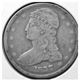 1837 BUST HALF DOLLAR VG