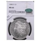 1880 S NGC MS66 CAC MORGAN DOLLAR