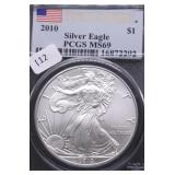 2010 PCGS MS69 SILVER EAGLE