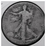 1923 S WALKING HALF DOLLAR AG