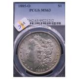 1885 O PCGS MS63 MORGAN DOLLAR