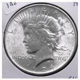 1924 PEACE DOLLAR AU