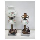 2 Handpainted Vanity Lamps