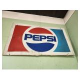 Large Metal Pepsi Advertising Sign