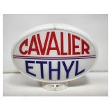 Cavalier Ethyl Gasoline 15" Complete Oval Globe