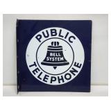 Bell System Public Telephone DSP Flange Sign