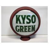 Kyso Green Gasoline 16.5" Complete Gas Pump Globe