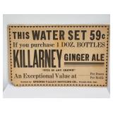 Springs Valley Bottling Cardstock Sign