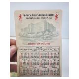 1921 French Lick Springs Hotel Celluloid Calendar