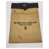 Springs Valley National Bank Canvas Coin Bag