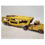 Tonka Toy Semi Tractor and Trailer Car Hauler