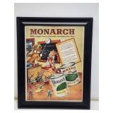 Monarch Foods Framed Advertisement