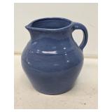 Uhl Pottery Blue Stoneware Pitcher