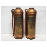 2 Copper Pyrene Fire Extinguishers