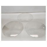 3 Clear Glass 13.5" Gas Pump Lenses