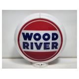 Wood River Gasoline 13.5" Complete Gas Pump Globe