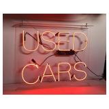 Used Cars Neon Light-Up Sign