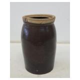 Brown Stoneware Wax Seal Jar