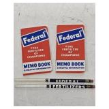 Federal Fertilizer Memo Books and Pencils