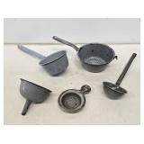 Gray Granite Dippers & Strainers