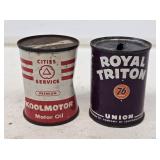 Royal Triton & Cities Service Oil Can Banks