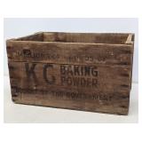 KC Baking Powder Wooden Advertising Box