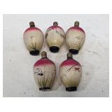 5 Vintage Chinese Lantern Christmas Light Bulbs