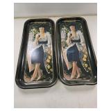 (2) 1973 Coca-Cola Serving Trays