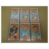 LOT 6 1965 TOPPS NFL TALL BOY CARDS HOUSTON OILERS