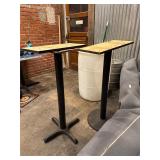 2 Bar Height Metal Table Bases