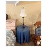 Lightweight unfinished table & lamp