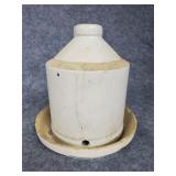 Stoneware chicken waterer poor condition