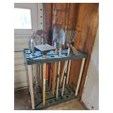 Tamper hole diggers rakes & more on rack