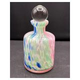 Vintage art glass SPATTER GLASS perfume