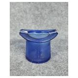 Cobalt blue top hat ashtray