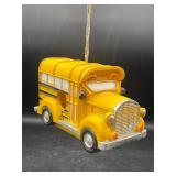 School bus bird feeder