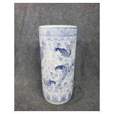 Blue and white chinesoiry umbrella stand