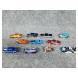 11 assorted hotwheel cars and nascar