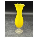 Vintage yellow bud vase