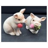 Fitz & Floyd French Market pig salt pepper shaker