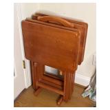 Tv trays on stand set of 4