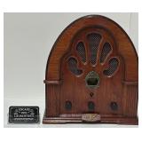 Radio vintage Welco NR-988, en bois,