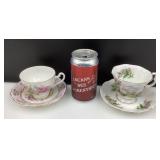 2 tasses et soucoupes dont Royal Albert