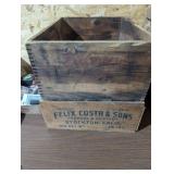 Two antique wood crates