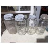 Ball wide mouth etc. 1/2 gallon clear canning jars