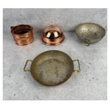 Group Of Copper Kitchenware Cookware