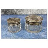 Jensen Silver Co Sterling Lidded Vanity Jars